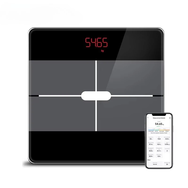 High-Precision Digital Body Fat Scale 180kg Capacity Bathroom Weight Scale for Home Use Battery Powered
