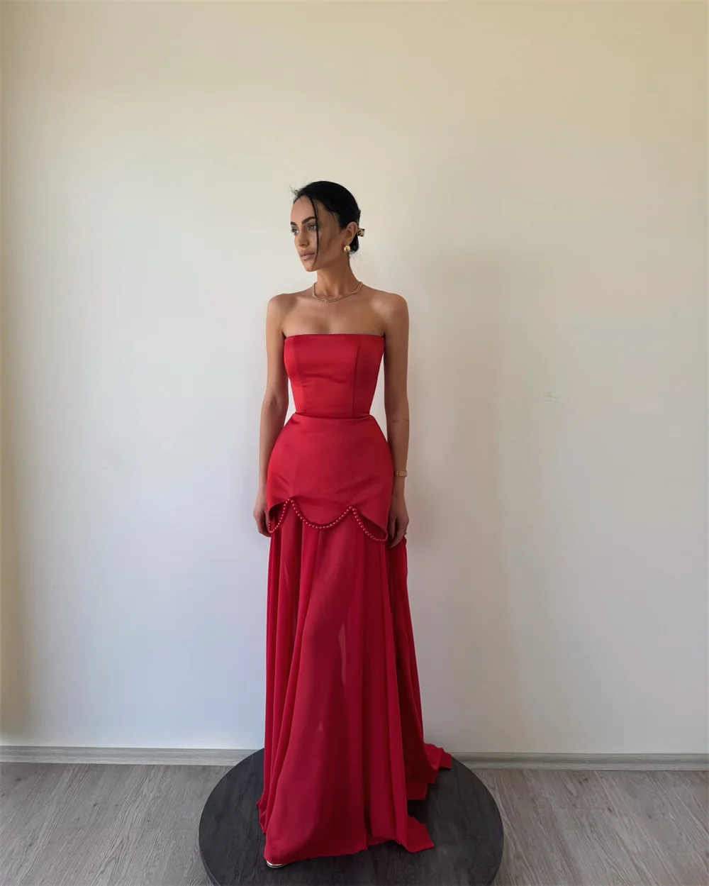 

Pleat Elegant Formal Floor Length Evening Dress Sleeveless Mermaid Prom Gown Customized New Woman Party Dress 2025