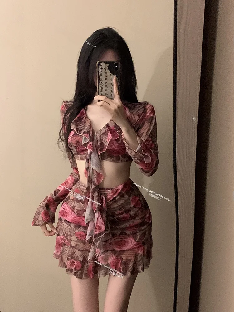 

Новый сексуальный раздельный купальник-бикини для женщин: идеальный для небольшой груди, летний, пляжный, для студенток, в стиле интернет-селебрити.