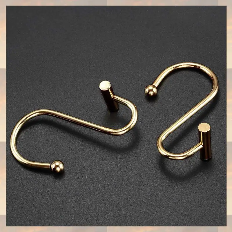 

Flash Trend 36X Shower Curtain Hooks Rings,Brass Decorative Shower Curtain Rings For Shower Rod,Shower Hooks Hangers T Shaped