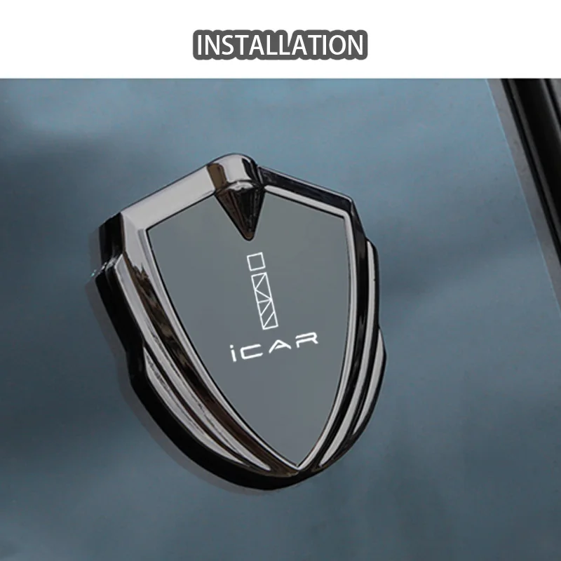 

Chery Icar 03 V23 03t Jaecoo 6 Ik122t 2025 Accessories Car Body 3D Metal Shield Decorative Sticker Modification Badge