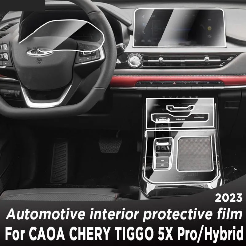 

For CAOA Chery TIGGO 5X Pro Hybrid 2023 Accessories TPU Gearbox Panel Dashboard Interior Protective Film Sticker Anti-Scratch