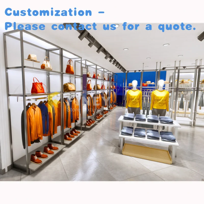 

на заказ. Магазин модной одежды Выставочный зал Интерьерное украшение Макет Дизайн Индивидуальный магазин одежды Мебель Стеллаж для выставки товаров одежды