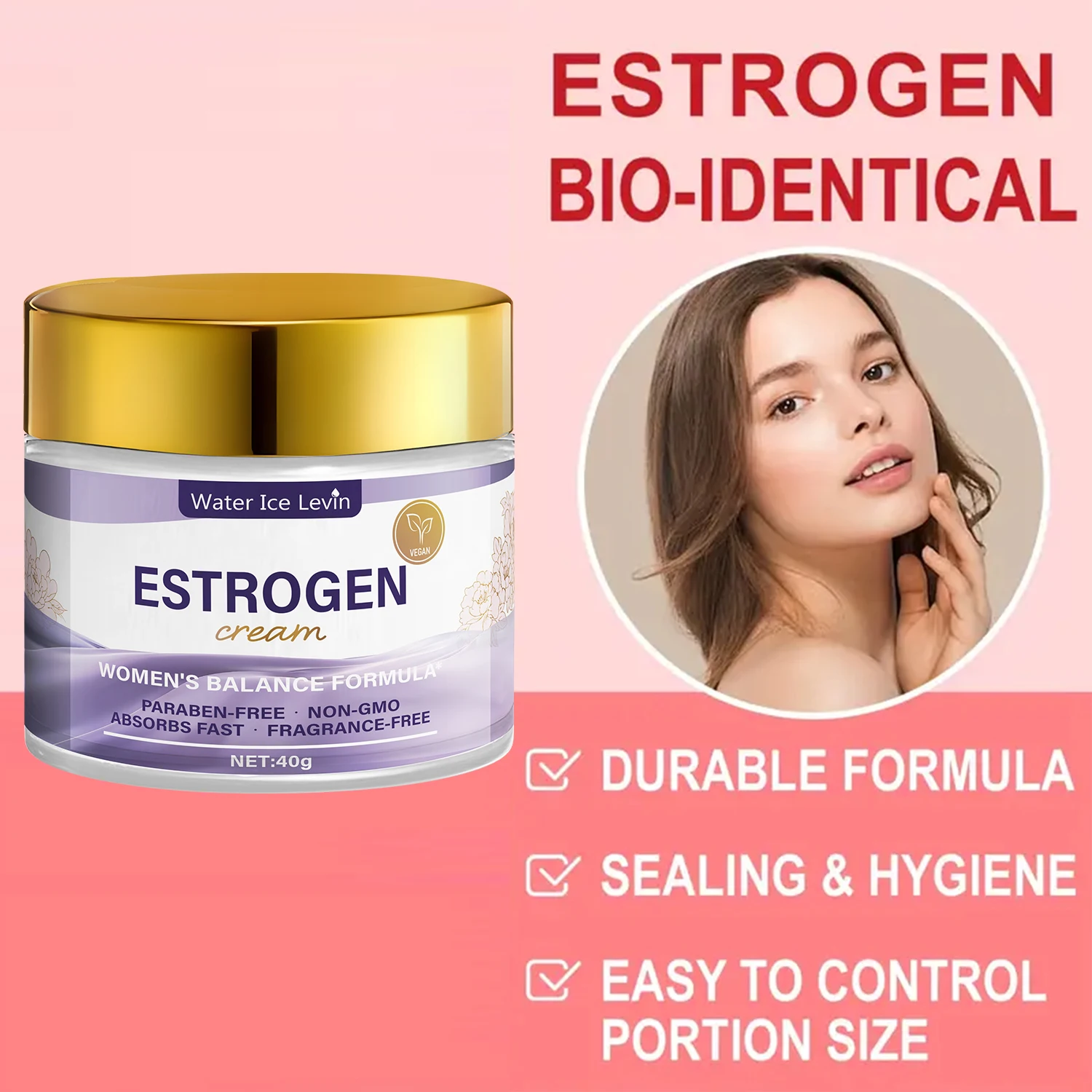 Estrogen Balance Cream - Women's Formula, Fast Absorbing, Fragrance Free, Paraben Free, Deep Moisture, Winter Skin Support