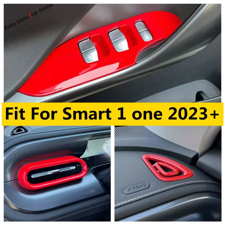 

Window Lift Button Head Light Lamp Switch Air Conditioner Vent AC Outlet Cover Trim For Smart 1 one 2023 2024 Car Accessories