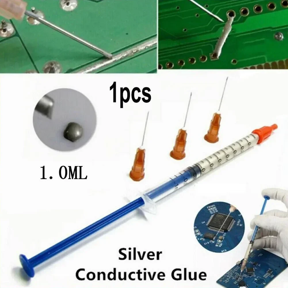 Imagem -03 - Pasta de Prata Condutora Eletricamente Pasta Adesiva Pcb Reparação Pasta de Pintura Adesiva Cola Condutora de Prata
