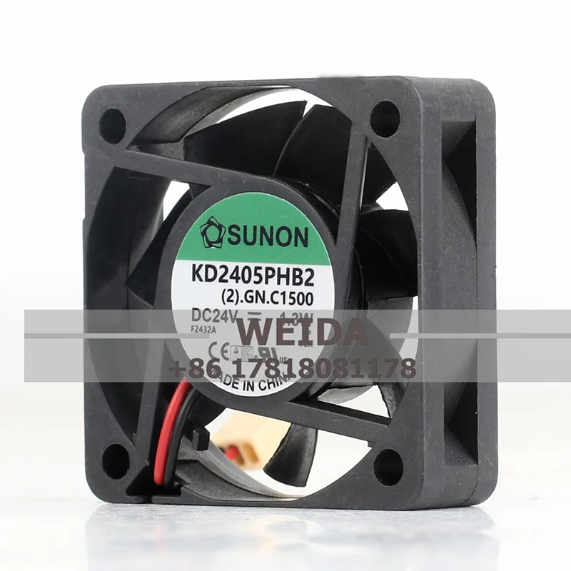 SUNON 5015 서스펜션 자기부상 초저소음 냉각 선풍기, 50x50x15mm, 24V, 1.3W, 5cm, KD2405PHB2