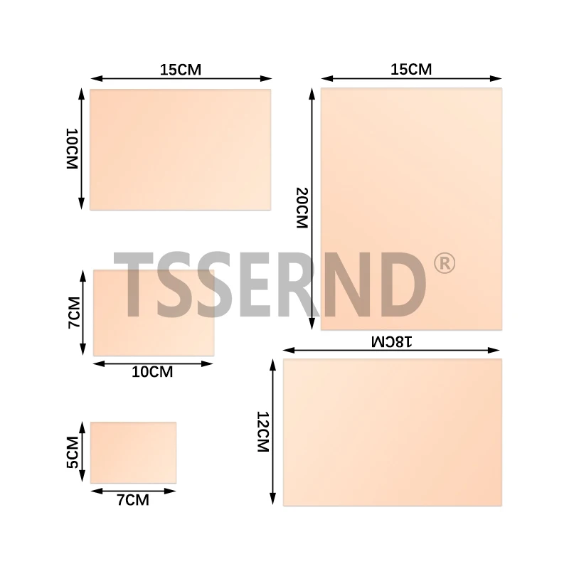 5x7cm 5PCS FR4 PCB 단일 측면 구리 클래드 플레이트 Diy Pcb 키트 라미네이트 회로 기판 5*7cm
