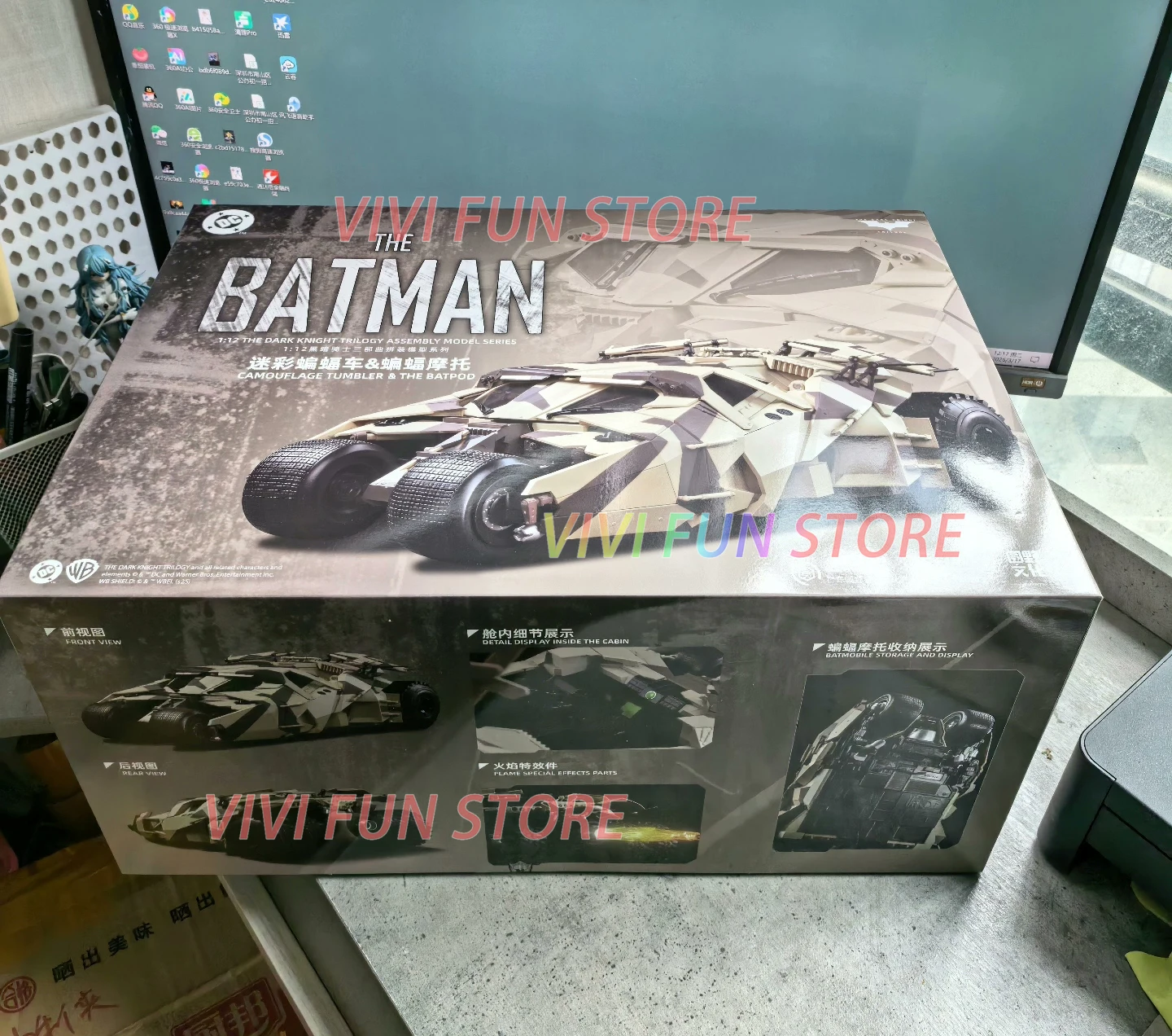 In Stock MODOKING The Dark Knight Batman Camouflage THE TUMBLER & THE BATPOD Assembling Movable Model 1/12 Original view 5