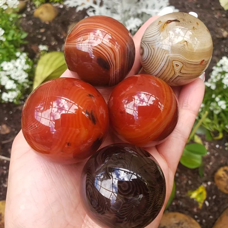 1PC Natural Sardonyx Mini Sphere Onyx Agate Crystal Home Decoration Crystal Gift for Interior Design And Collectibles