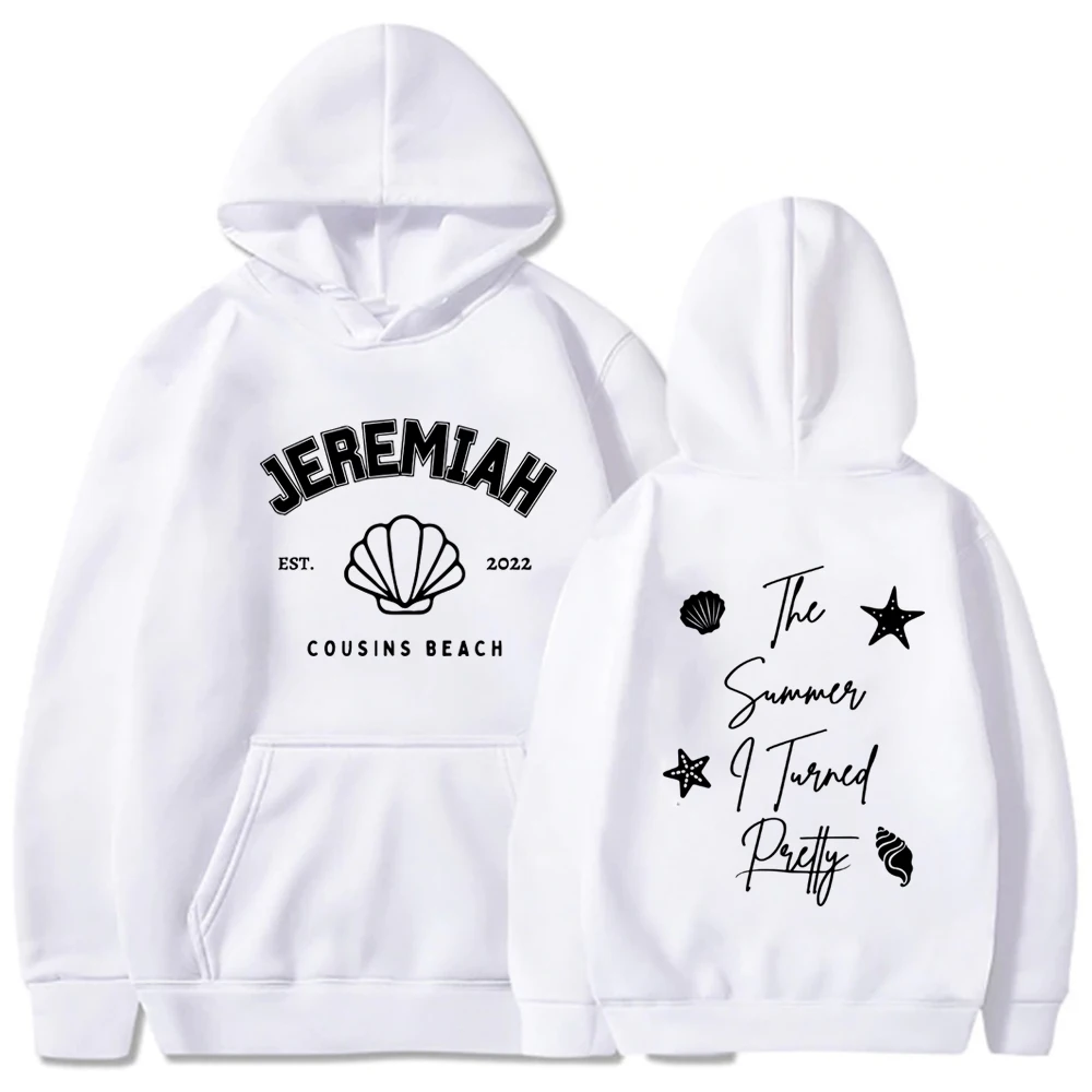 سترة نسائية جميلة بغطاء للرأس من The Summer I Am Kenough Team Jeremiah Conrad Belly Sweatshirt Harajuku Sudaderas