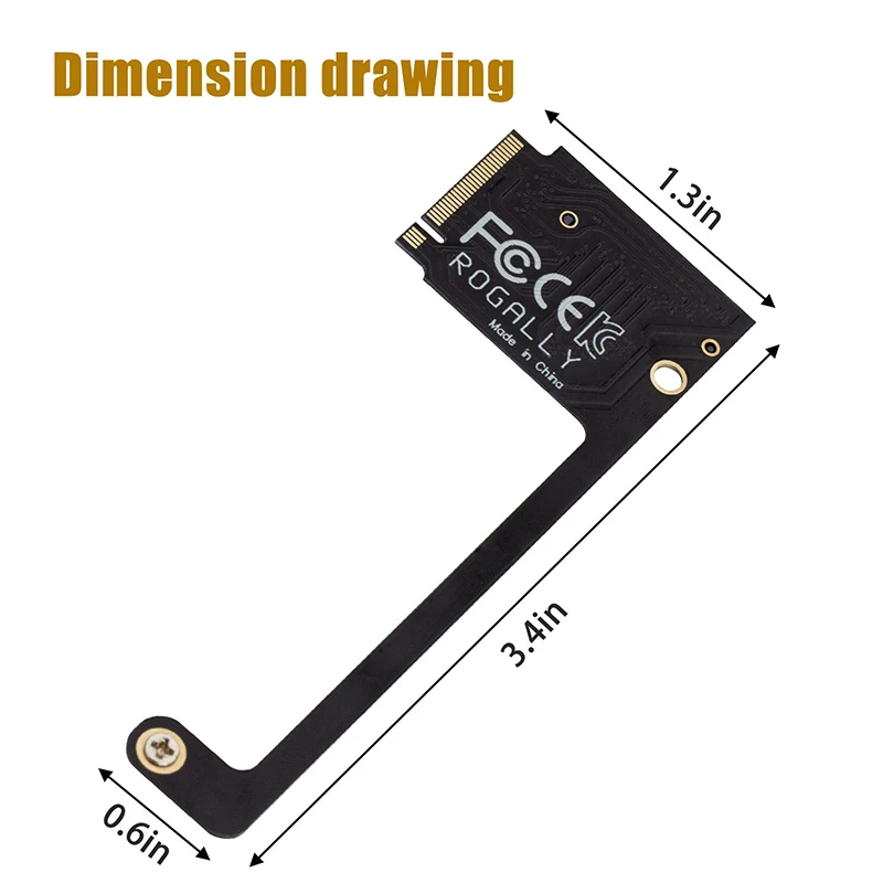 for Asus Rog Ally Hand Game Player Extend Card 2230 to 2280 NVMe M.2 M-Key 5PIN Adapter 90 Degree PCIe 4.0 M.2 Converter Board