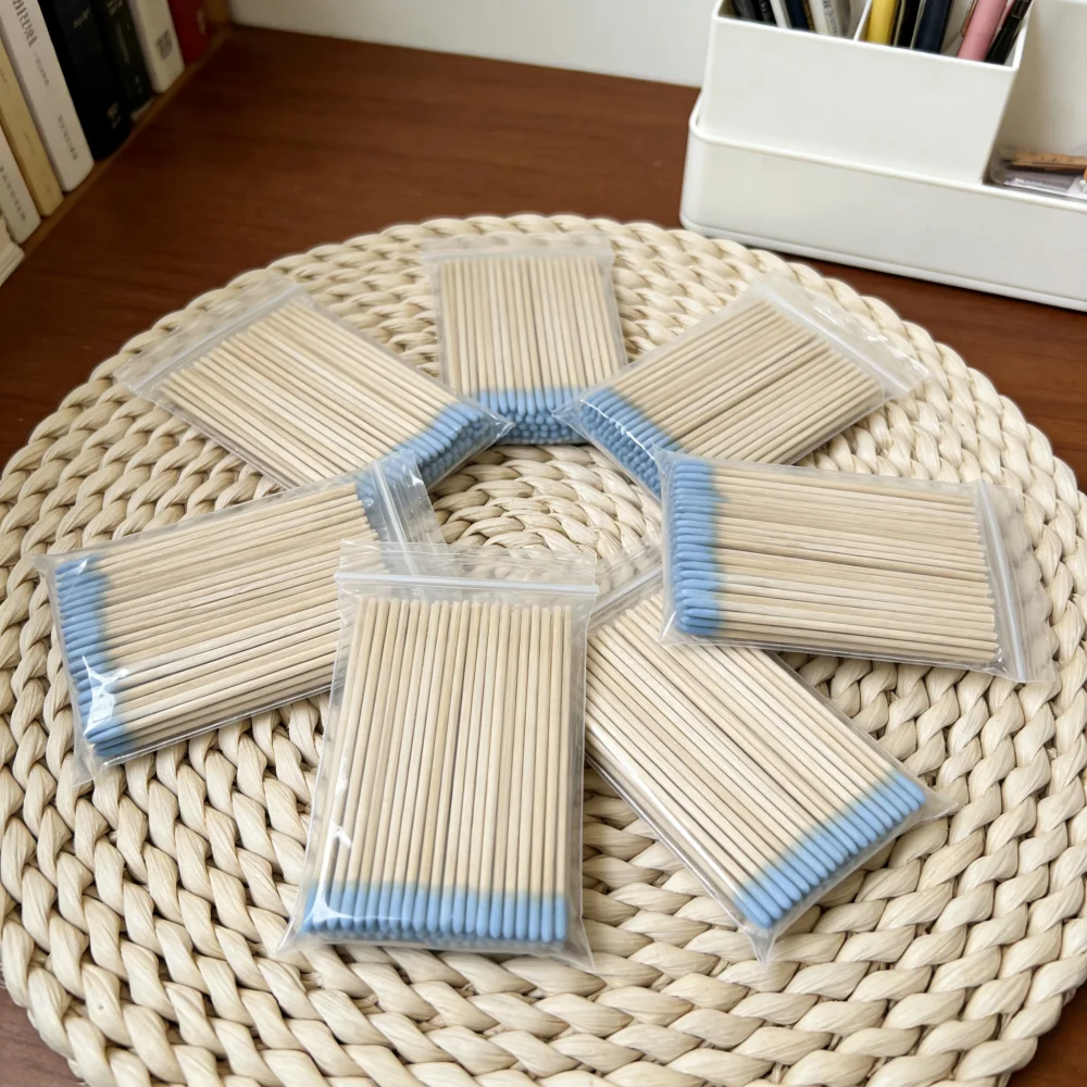 

Premium BLUE-Tipped Cotton Swabs,Disposable Multipurpose Cosmetic & tattoo Applicator Sticks,Individually Sealed Plastic Packs