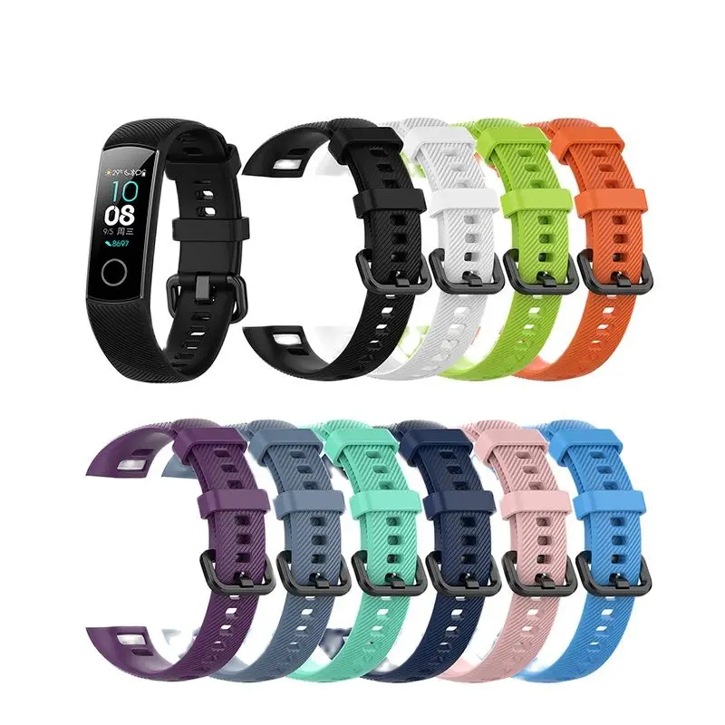 Sport Silicone Strap for Huawei  Honor 4, ENC Standard Replacement, Honor Band 4