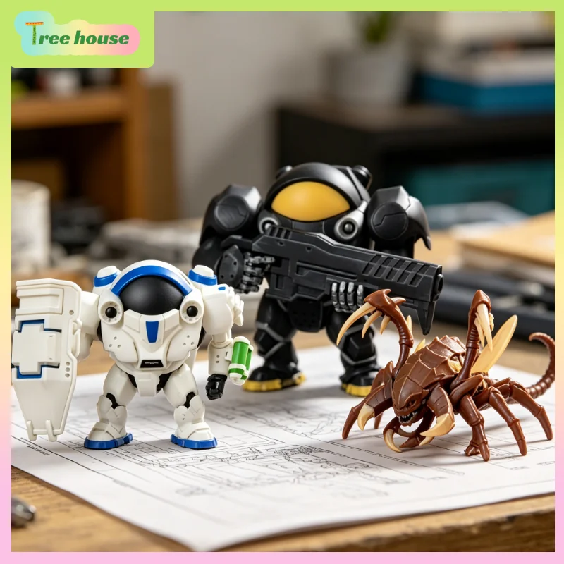 

Interstellar Theme Blind Box Shadow Warrior Zerg Doll Posable Figure Desktop Decoration Game Collectible Gift