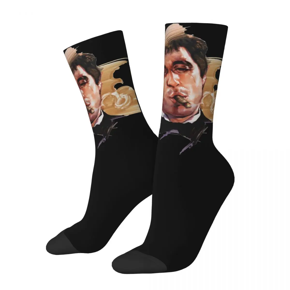 Tony Montana Socks Winter al pacino Stockings Retro Men's Quality Socks Design Skateboard Anti-Slip Socks