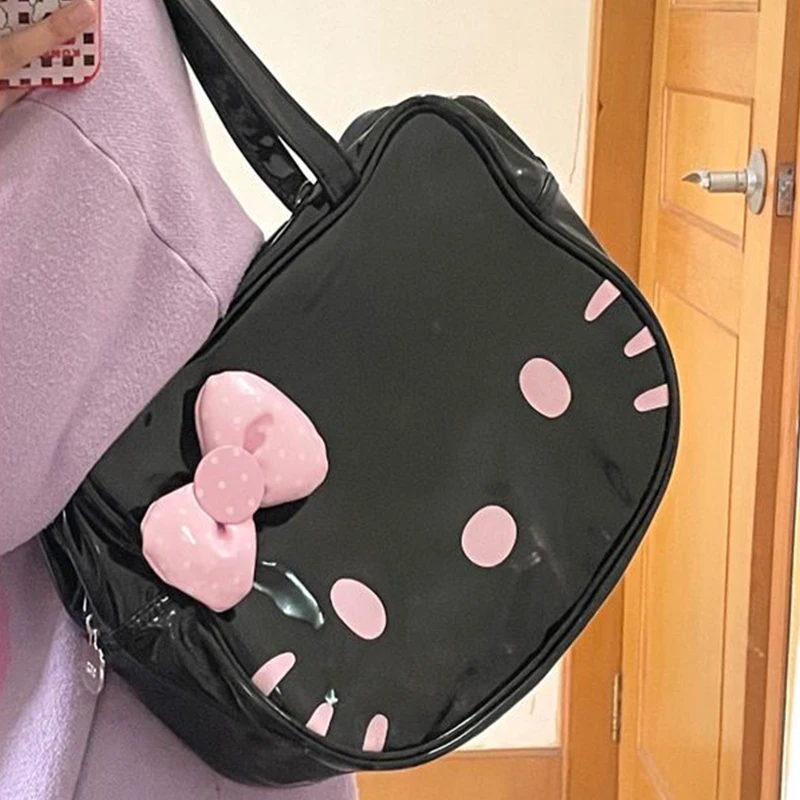 2024 Hello Kitty borsa a tracolla Sanrio Kawaii Anime estate dolce simpatico cartone animato ragazza giapponese cuore piccola borsa quadrata regalo