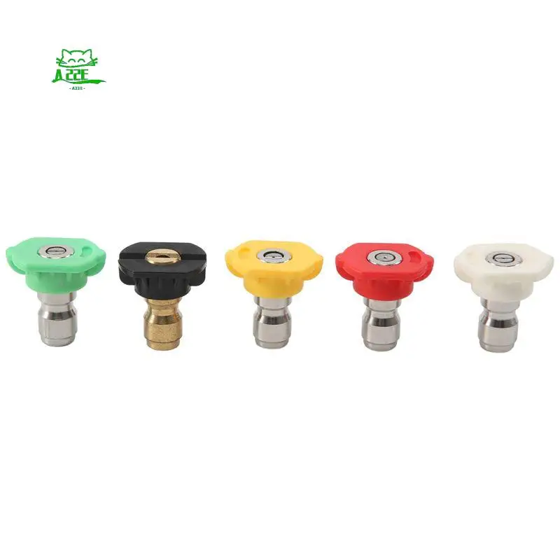 A22E-5Pcs Pressure Washer Spray Nozzles 1/4 Quick Connection Spray Tip Set (4.0 Gpm) Multiple Degrees