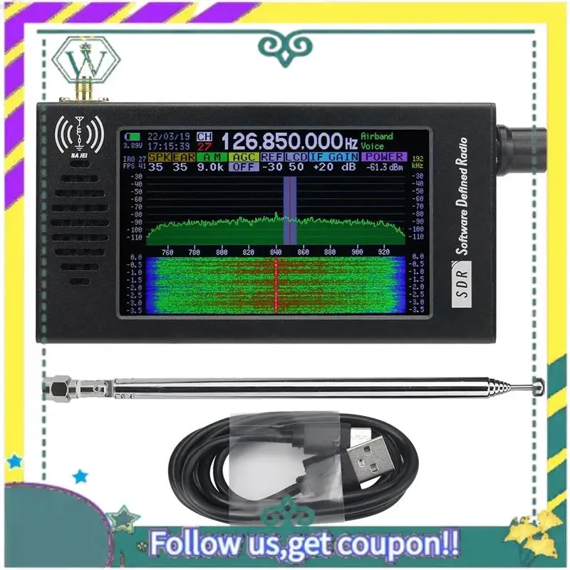 НОВЫЙ программно определяемый радиоприемник SDR Радиоприемник DSP Цифровая демодуляция CW/AM/SSB/FM/WFM Радиоприемник