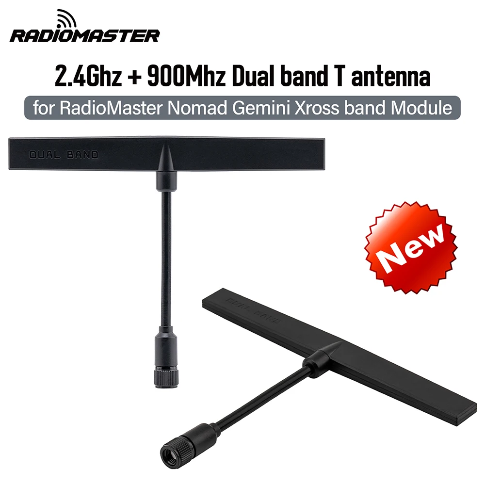 RadioMaster Dual Band 2.4GHz/SUB-G 900MHz T Antenna For Nomad Gemini Xrossband Module