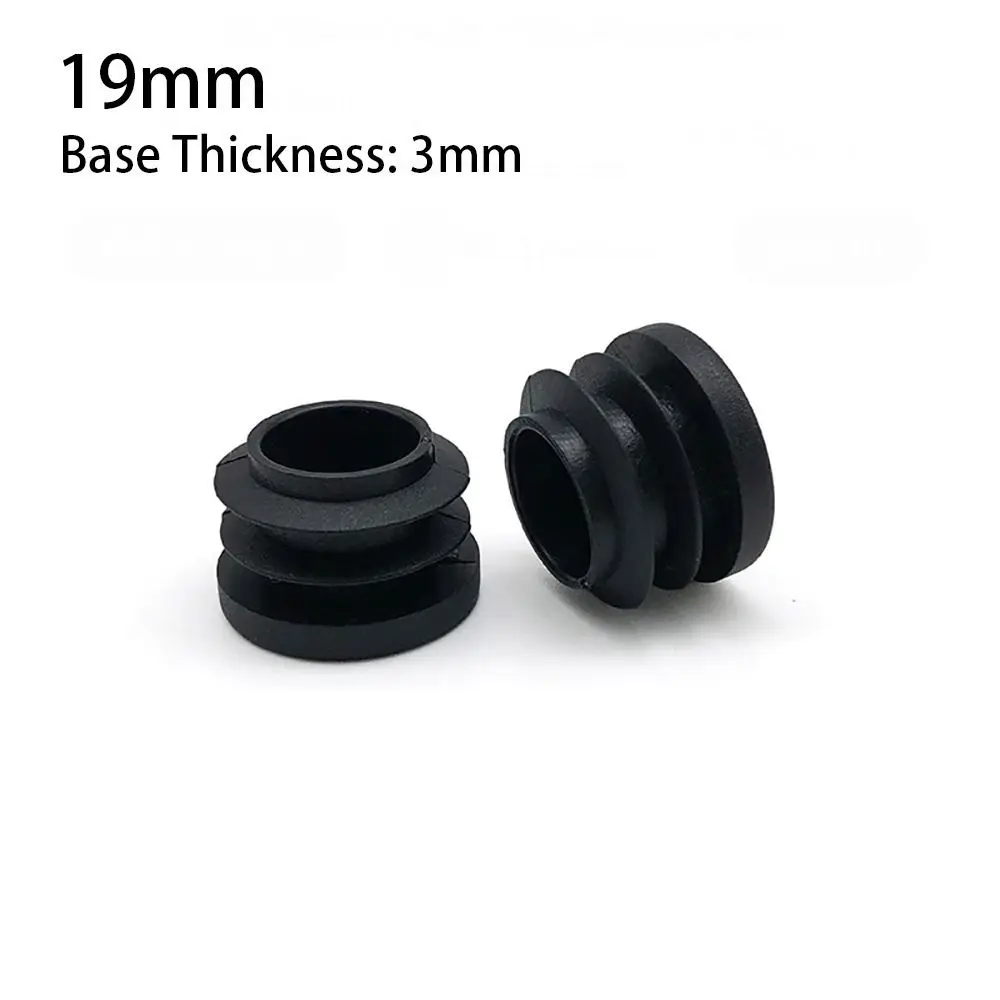 10Pcs Steel Pipe Furniture Leg Plug Pipe Inserts Plugs Floor Protectors Round Tube Dust Cover 16 19 22 25mm Non-slip