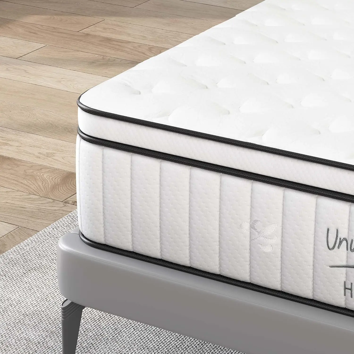 Queen Mattress,10 Inch Queen Size Mattress,Hybrid Mattress Queen In a Box,Individually Pocketed Innerspring,Fiberglass-Free