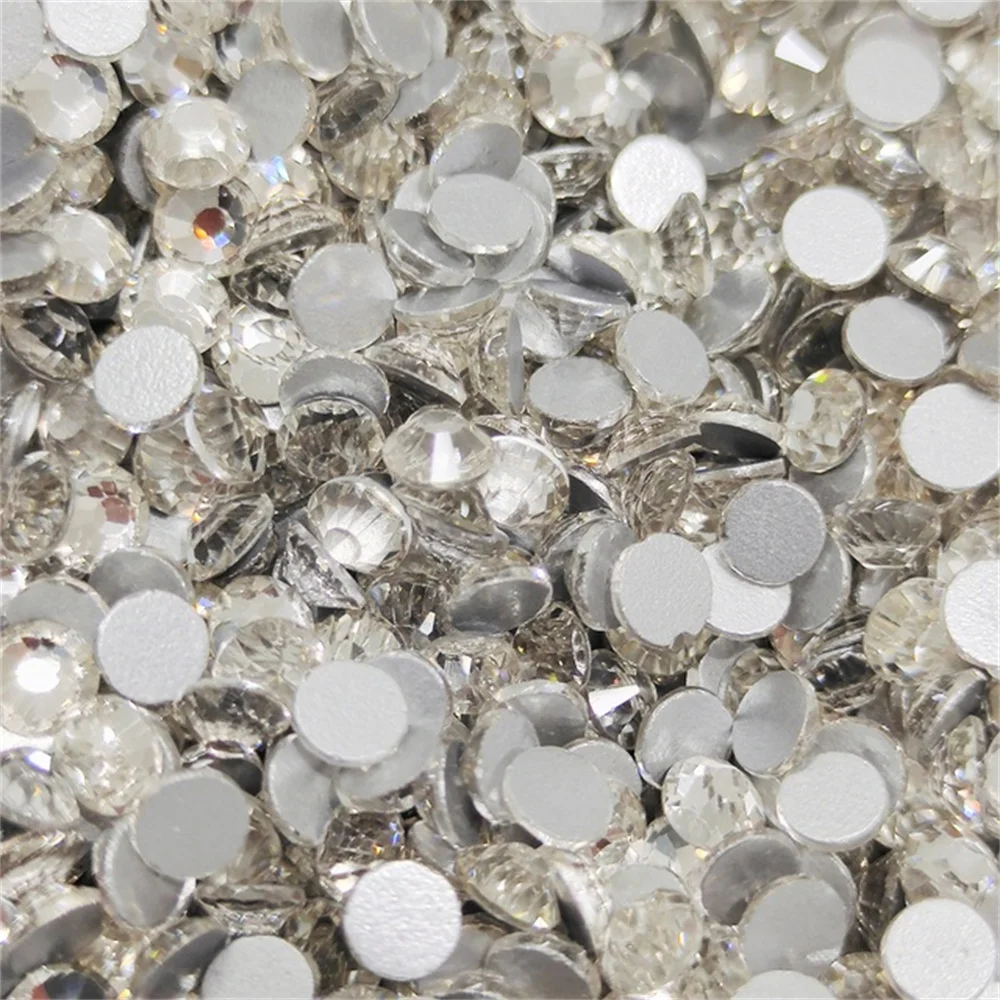 All colors SS3~SS20 Size Rhinestone Top Quality Crystal Non Hotfix Rhinestone Super Bright Glass Strass DIY Nail Art Decorations