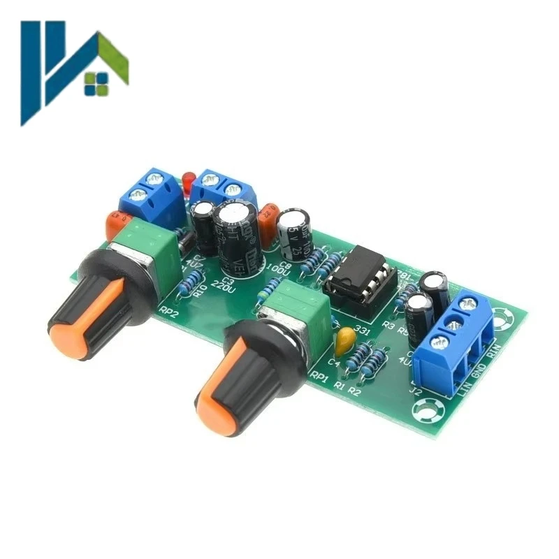 DC 10-24V Single Supply Subwoofer Low Pass Filter Preamp Finished Board, Bass Pre-stage Tone Board, Not Amplifier Module