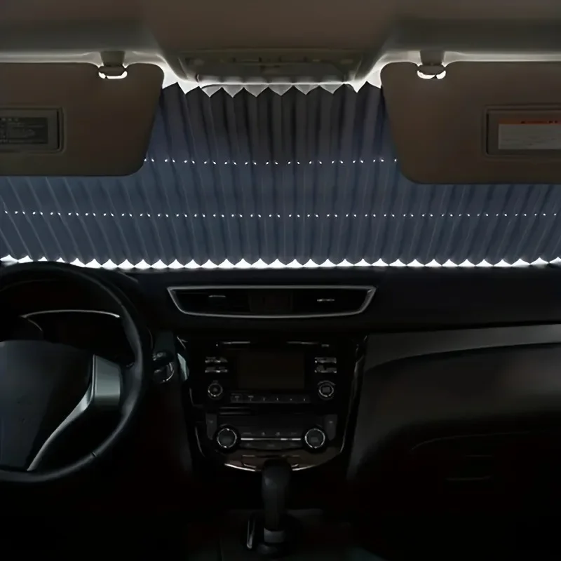 Einfach zu installierender, automatisch einziehbarer Auto-Sonnenschutz – UV-Schutz und wärmeisolierender, selbstklebender Verdunkelungsvorhang