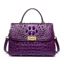 New Fashion Alligator Women Handbags European Designer Cow Genuine Leather Shoulder Bags Female Girl Brand Luxury Crossbody Bag