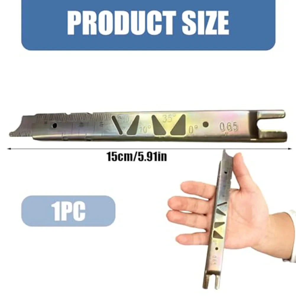 Tooth Limiting Tool Chain Depth Gauge Accurate Measurement Top Plate Angle Check Reduces Chain Wear For Chainsaw Sharpening