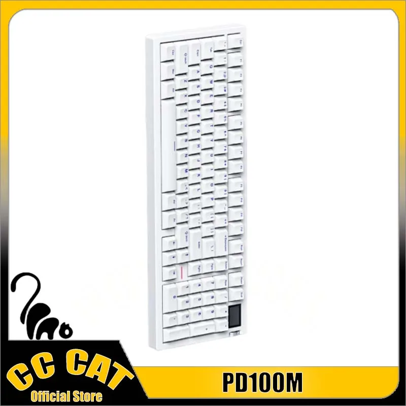 

Metapanda PD100M Беспроводная клавиатура из алюминиевого сплава, 3 режима, переключатель тай-чи, механическая клавиатура, горячая замена, аксессуары для игровых ПК на заказ