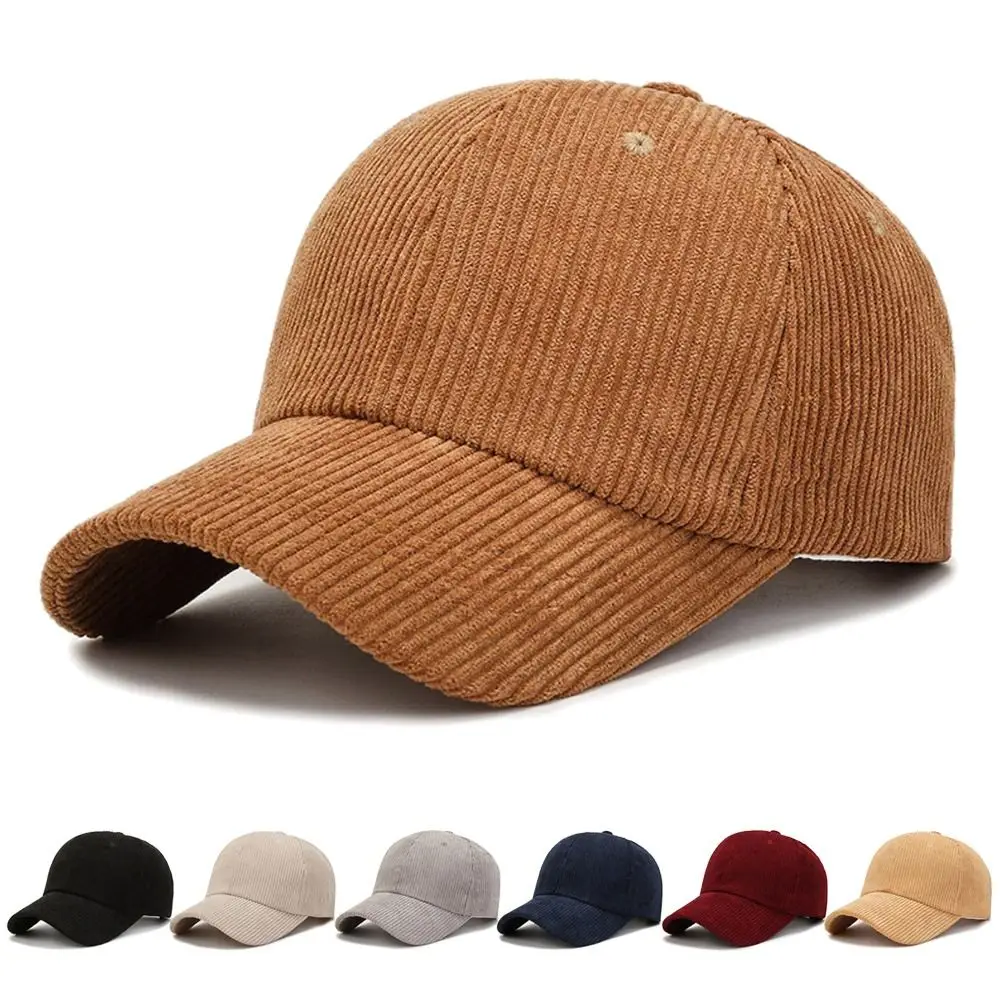 Casual Corduroy Corduroy Baseball Cap Adjustable Baseball Hat Sunscreen Cap Women