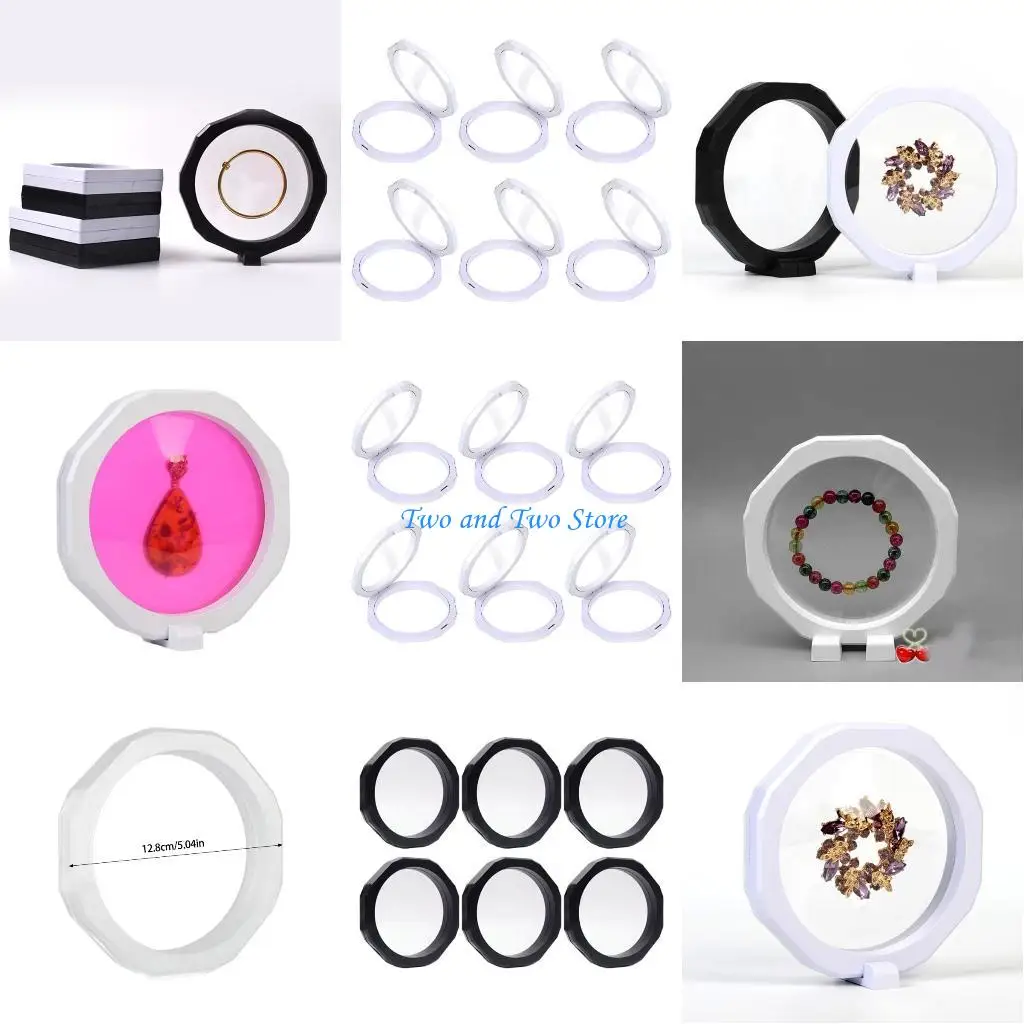 

HX6F Pack of 6 Clear 3D Floating Display Packaging Boxes for Showcase Jewelry