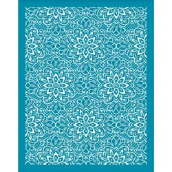 1pcs Clay Stencils Lace Flower Pattern Non-Adhesive Silk Screen Printing Stencil Reusable Flower Mesh Stencils Transfer Washable