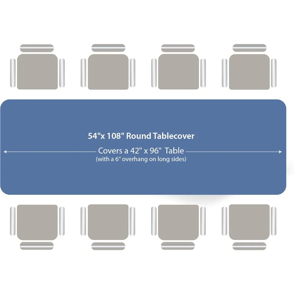 Blue Disposable Tablecloth for Rectangle Tables (48 Pack) Premium Decorative Table Cloths for Parties, Events & Weddings