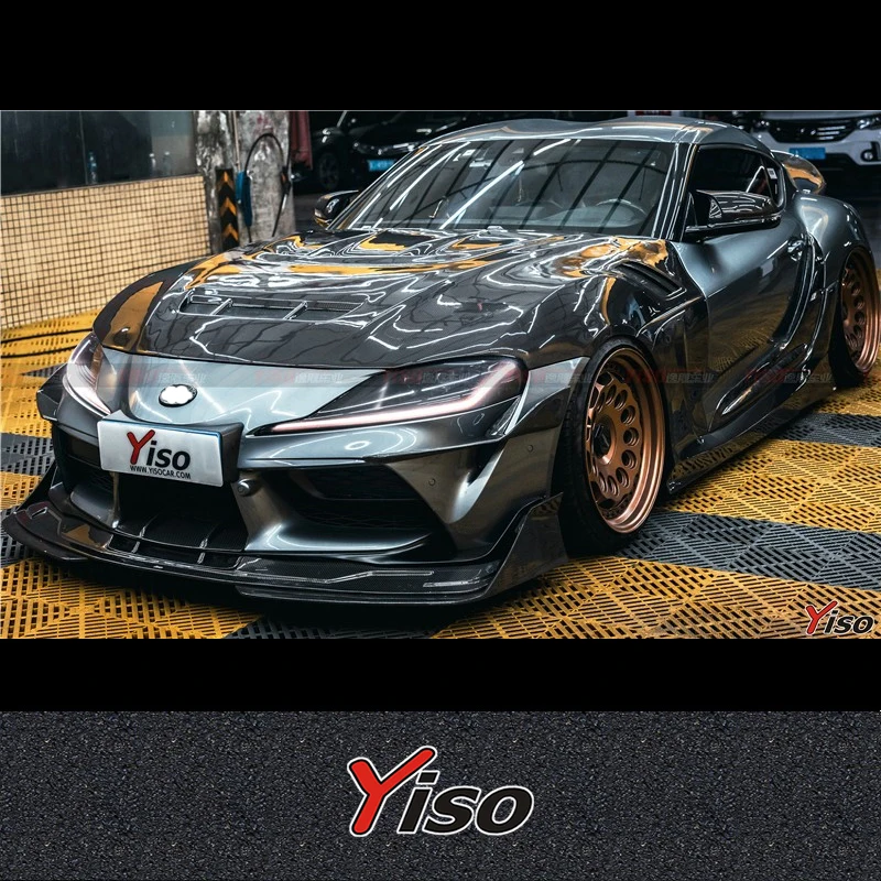 FOR TOYOTA SUPRA A90 Modified Carbon fiber Yiso Bat King HOOD Aerodynamic kit Front Spoiler