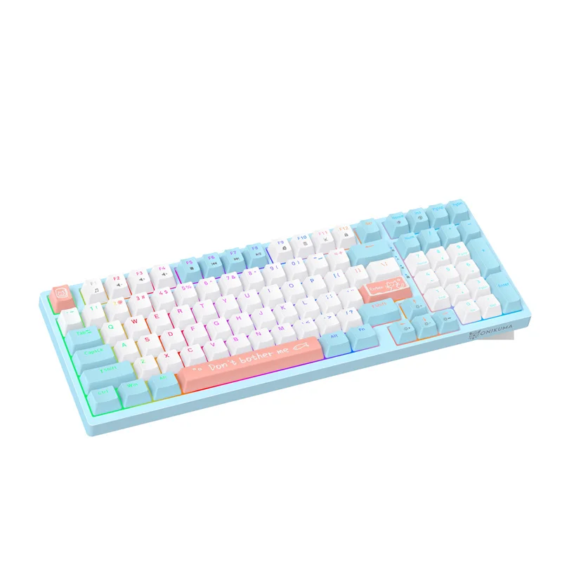 New ONIKUMA G38 Three Color Wired Mechanical Keyboard RGB Backlit 98 Key USB Interface Blue Switch Brown Switch Game Keyboard