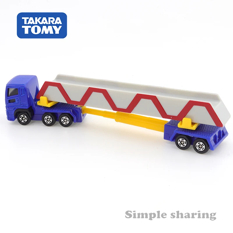 Takara Tomy 긴 타입 Tomica No.140 미쓰비시 후소 슈퍼 그레이트 폴 트레일러 자동차, 어린이 장난감, 모터 자동차 다이캐스트 금속 모델