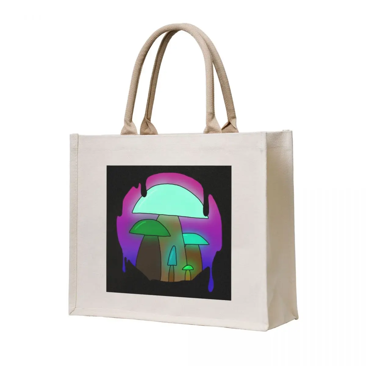 

Sunset Mushrooms Tote Bag reusable shopping bags Canvas bag tote bag men's