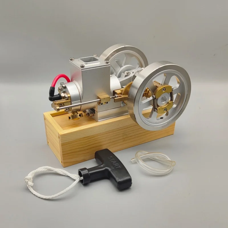 Rc Car Engine Model Punk Retro Single Cylinder Internal Combustion Engine Model M90 Oil-Burning Can Start Handmade From Resin