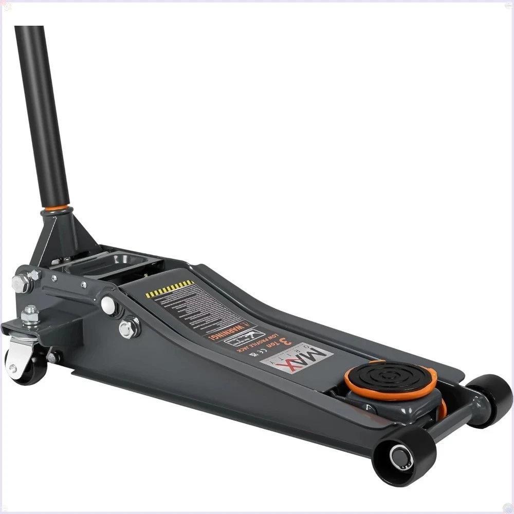 

3-Ton (6600lbs) Low Profile Hydraulic Heavy-Duty Steel Floor Jack with Dual Pistons Quick Lift Pump, Random , 3 Ton Low Profile