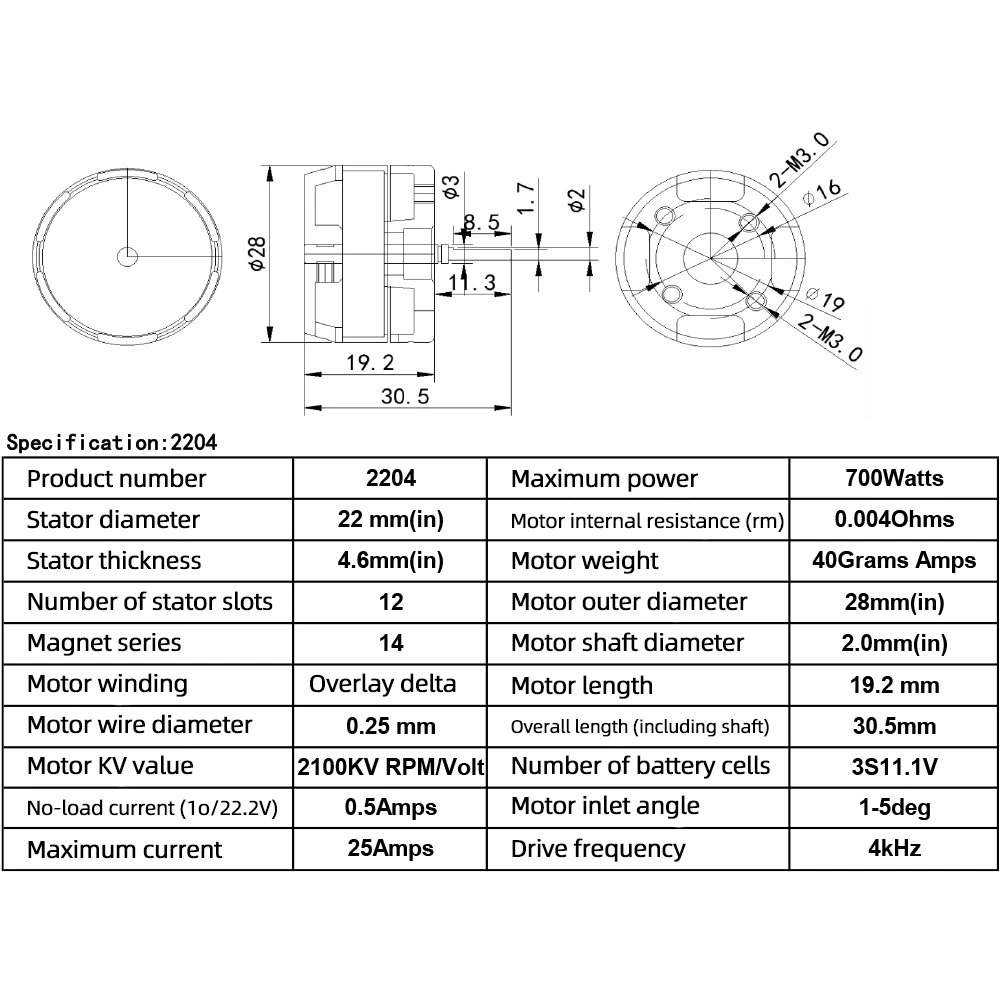 9IMOD Borstelloze ESC Motor Combo AM32 30A ESC 2204 Motor Voor RC 1/18 1/24 SCX24 Crawler Auto