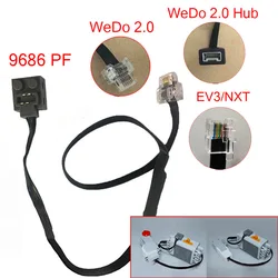 Electri Power Functions Parts 25cm The Wedo 2.0 Crystal Connector Cable Building Blocks For EV3 Classic 9686 Robotics Diy Toys