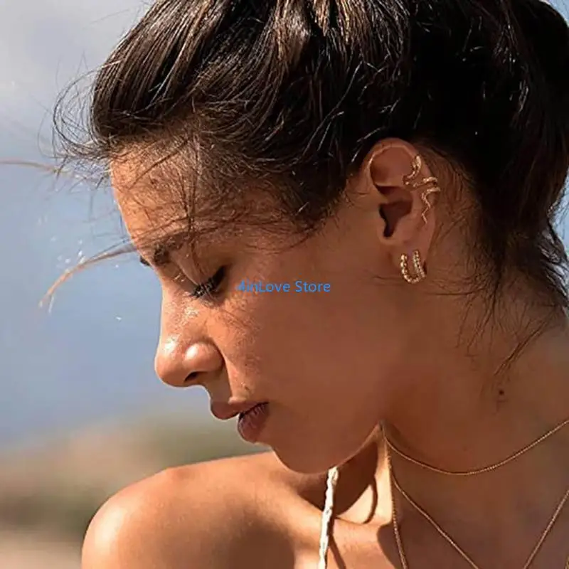 T4MD Climber Crawler Snake Clip On Wrap Earring Ear Cuff Earrings For Women Non Pierced Ear Cuff Animal themed jewelry Gift