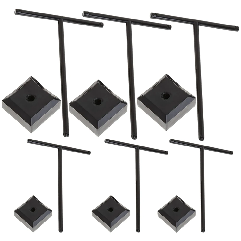 

6 Pcs Earring Display Stand Desktop Acrylic Earrings Jewelry Dangle Storage Rack Holder T-shaped Miss