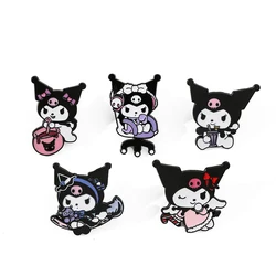 5 Pcs Cartoon Sanrio Brooch Creative Halloween Kuromi Enamel Pin Metal Badge Jewelry Backpack Clothing Accessories Festive Gifts