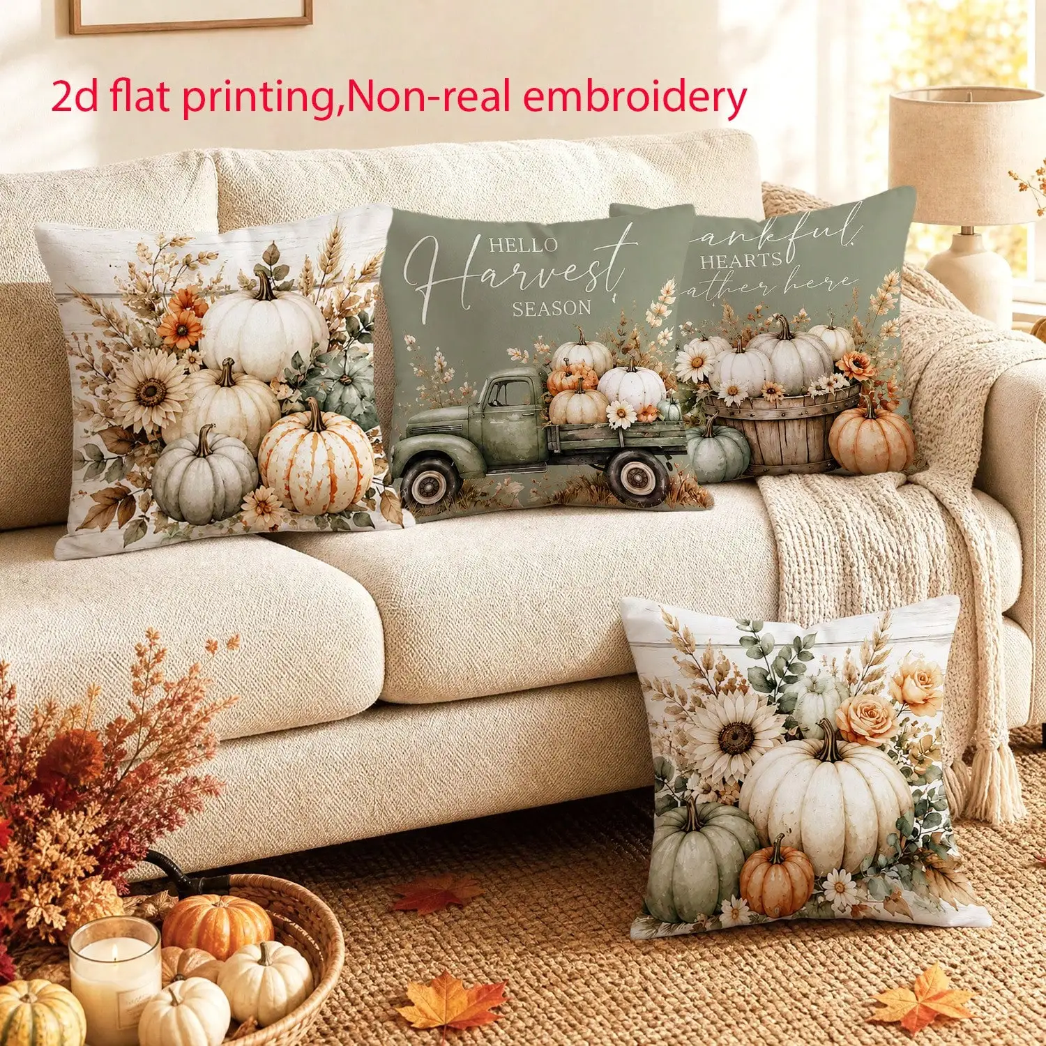 4pcs JHUA Bohemian Fall Harves - огляд і ціна Pillow Insert 18X18