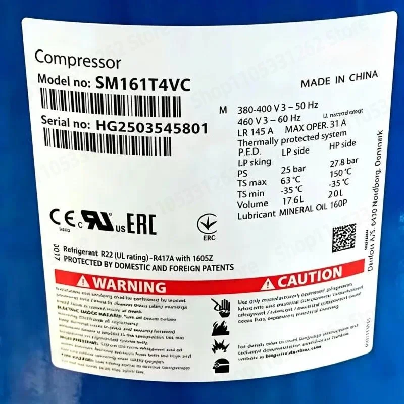 SZ161T4VC SZ148T4VC SM161T4VC SM148T4VC for Danfoss refrigeration compressor