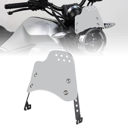 Universal Motorcycle Windshield Windscreen Wind Deflector Round Headlight For Husqvarna For Yamaha XSR For Royal Enfield Triumph